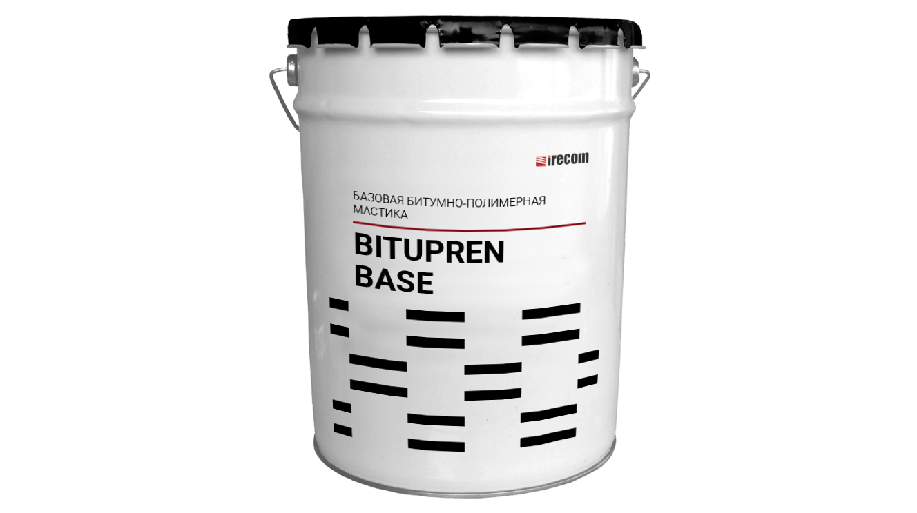 битумная мастика для гидроизоляции BITUPREN BASE в металлическом ведре